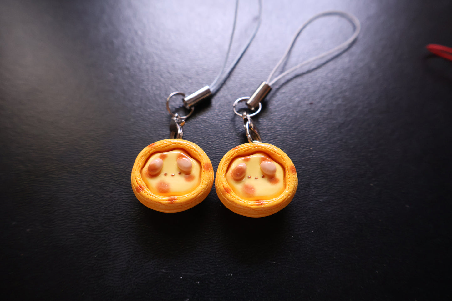 Mini Egg Tart Charm – Cute Food Keychain for Phone, Bags, Accessories - DreamfulYKC