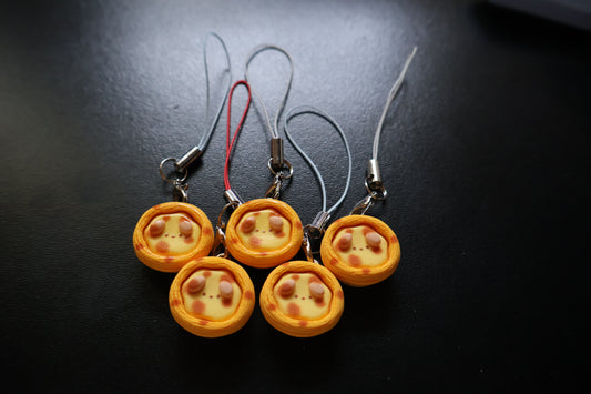 Mini Egg Tart Charm – Cute Food Keychain for Phone, Bags, Accessories - DreamfulYKC