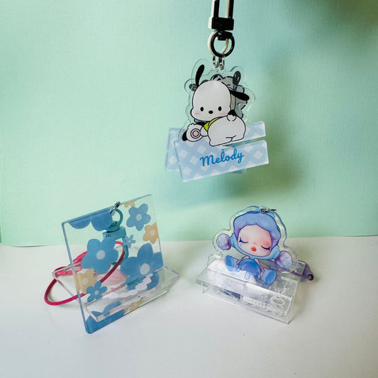 Kawaii Acrylic Portable Phone Holder Stand – Random Sanrio Character/ SP / Floral